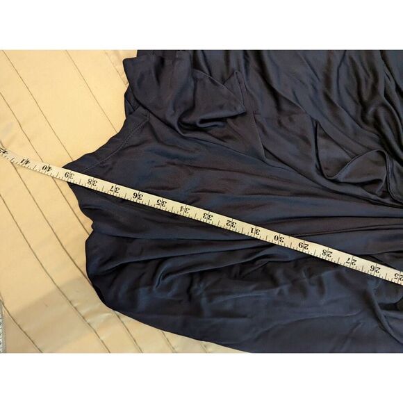 Vintage Eva Franco Women’s 8 Black Wrap Surplice Evening Wear Dress Viscose - Picture 7 of 7